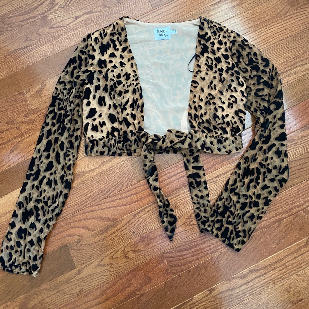 Princess Polly cheetah crop top